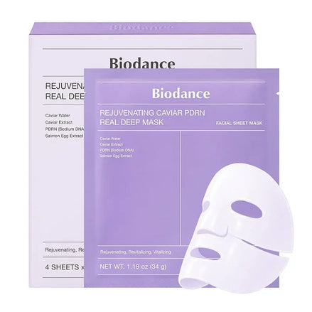 Biodance – Rejuvenating Caviar PDRN Real Deep Mask, 34g x 4pcs Biodance