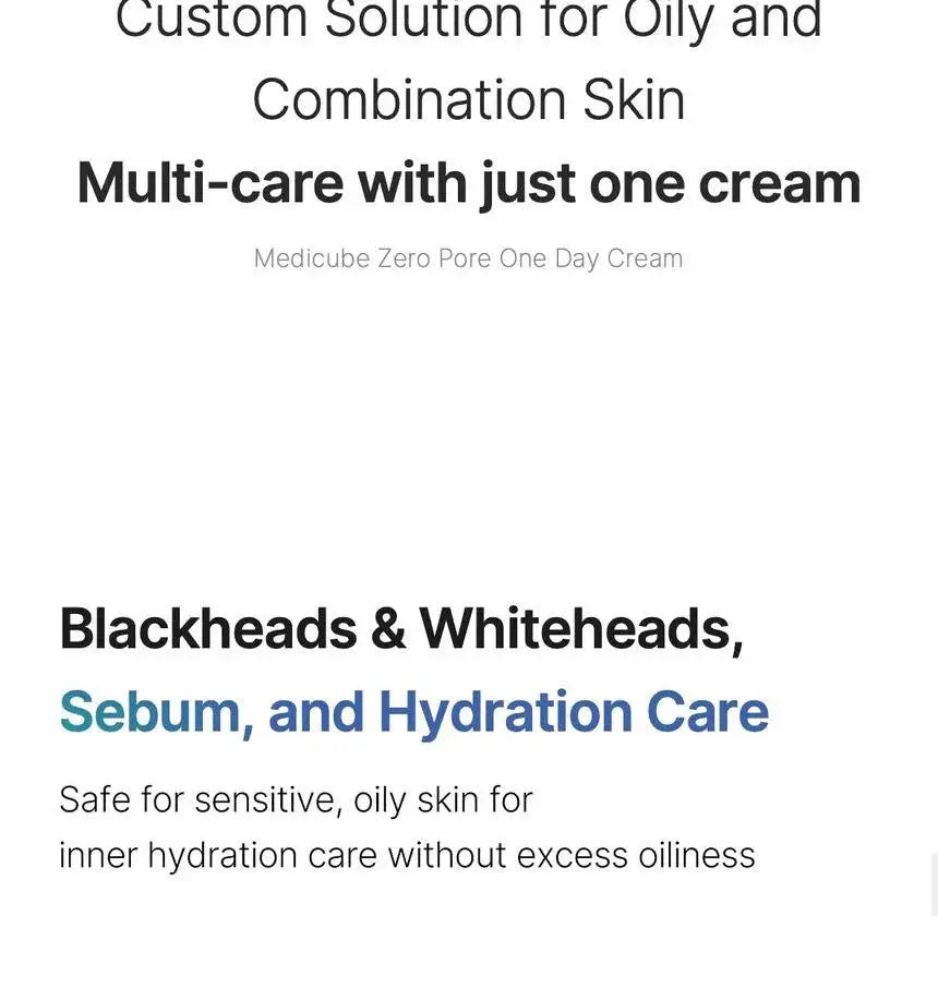 Medicube - Zero Pore One Day Cream - 50ml Medicube