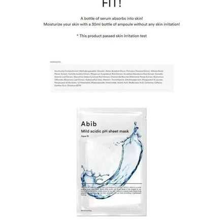 ABIB - Mild Acidic Ph Aqua Fit Sheet Mask, 30ml ABIB