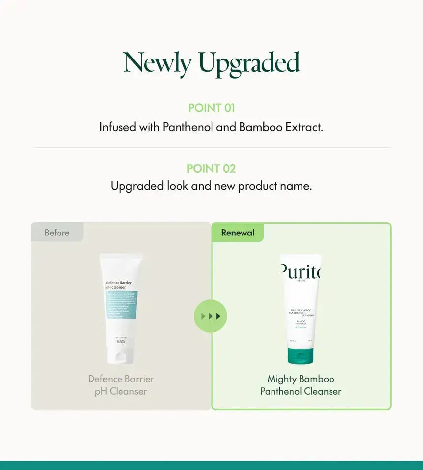 PURITO – Mighty Bamboo Panthenol Cleanser, 150ml PURITO