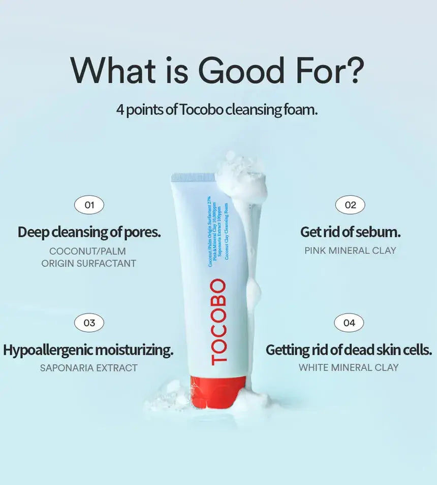 TOCOBO - Coconut Clay Cleansing Foam, 150ml TOCOBO