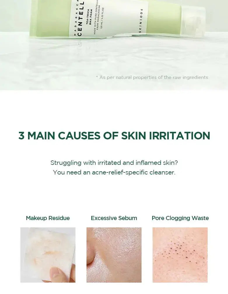 SKIN1004 - Madagascar Centella Tea-Trica BHA Foam - 125ml SKIN1004