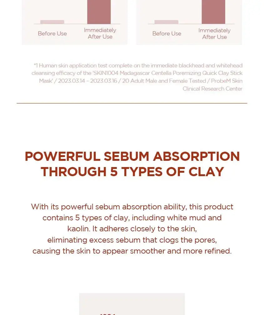 SKIN1004 - Poremizing Quick Clay Stick Mask 27g SKIN1004
