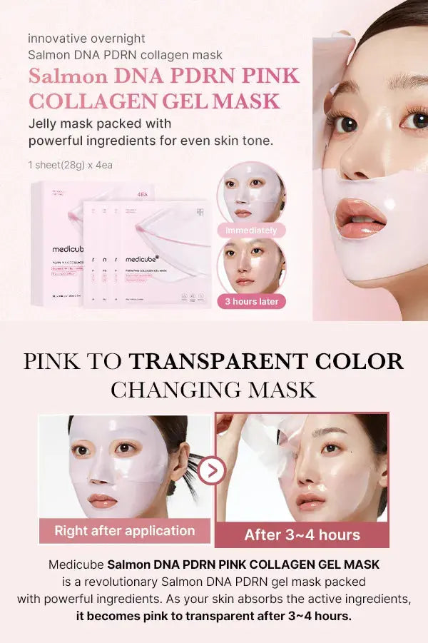 Medicube – Pink Collagen Gel Mask (4 pieces * 28g) Medicube