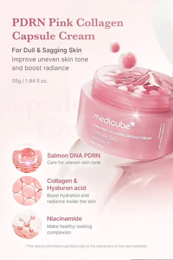 Medicube – PDRN Pink Collagen Capsule Cream – 55g Medicube