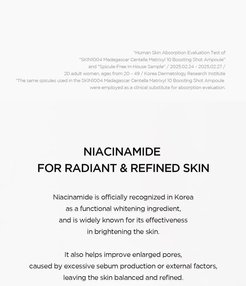 SKIN1004 - Madagascar Centella Niacinamide 10 Boosting Shot Ampoule, 30ml SKIN1004