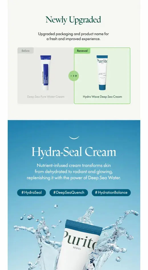 PURITO - Hydro Wave Deep Sea Cream, 50ml PURITO