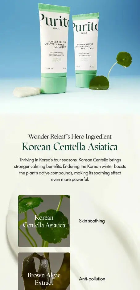 PURITO - Wonder Releaf Centella Daily Sun Lotion, 60ml PURITO