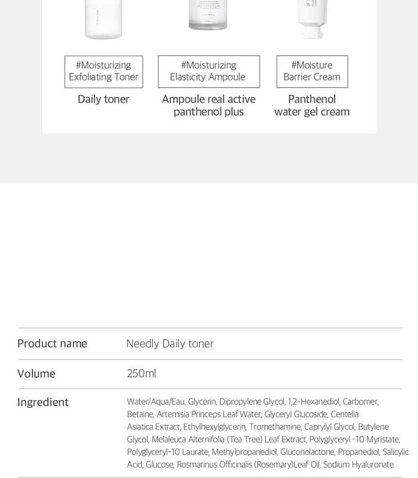 NEEDLY – Daily Toner, 250ml NEEDLY