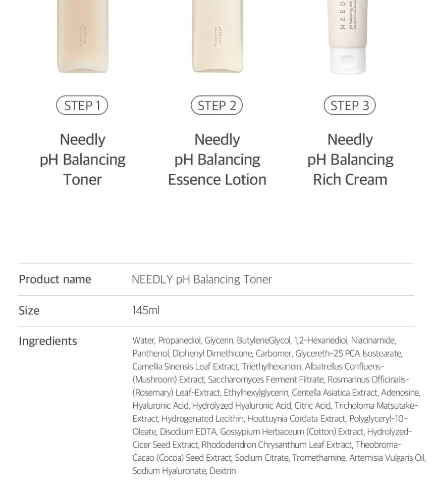 NEEDLY - PH Balancing Toner, 145ml NEEDLY