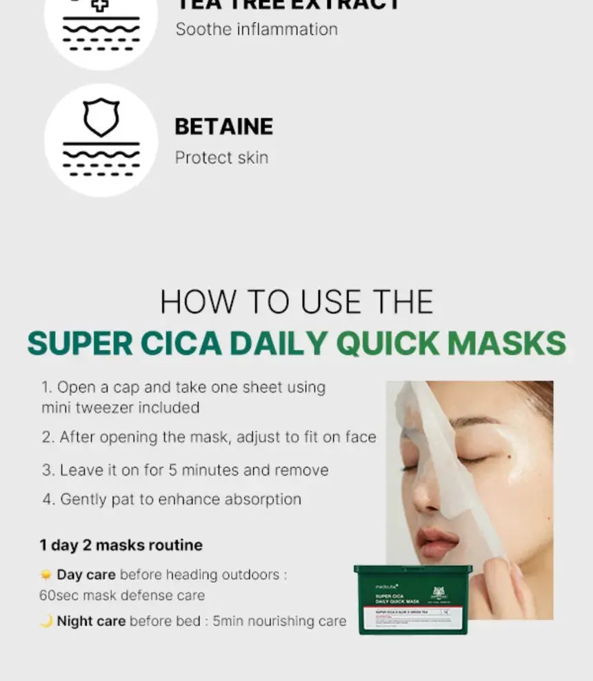 Medicube - Super Cica Daily Quick Mask, 30pcs Medicube