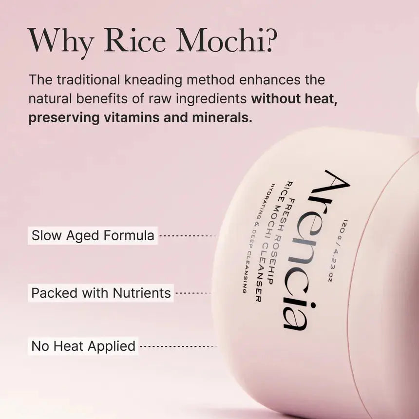 Arencia – Fresh Rosehip Mochi Cleanser, 120g Arencia