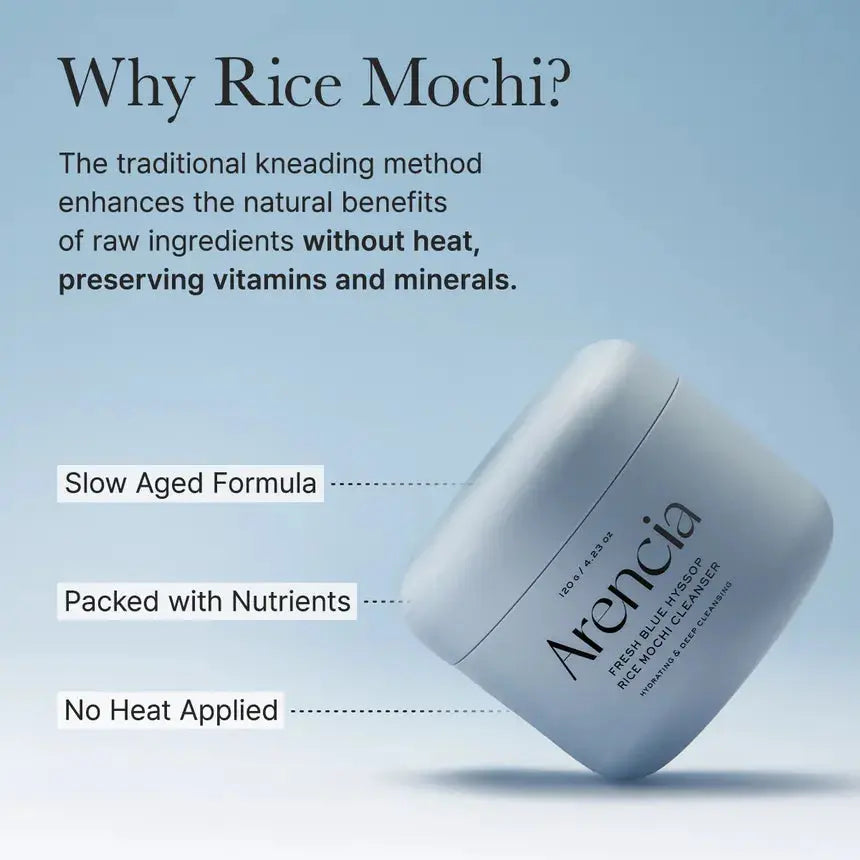 Arencia – Fresh Blue Hyssop Rice Mochi Cleanser, 120g Arencia