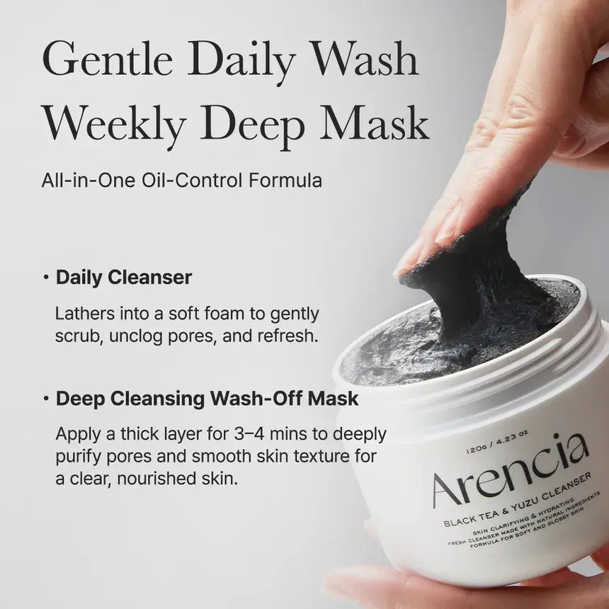 Arencia – Black Tea Rice Mochi Cleanser, 120g Arencia