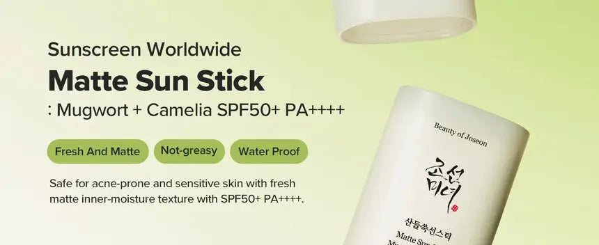 Beauty of Joseon – Matte Sun Stick Mugwort + Camilia SPF50 PA++++, 18g Beauty of Joseon