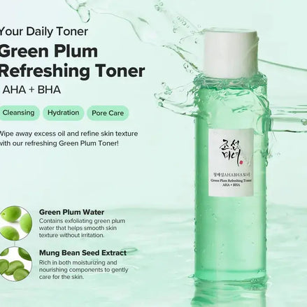 Beauty of Joseon – Green Plum Refreshing Toner: AHA + BHA, 150ml Beauty of Joseon