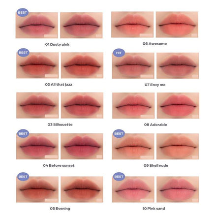 Zero Matte Lipstick NEW - 20 Colors [3.0g]